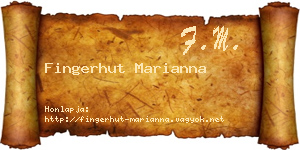 Fingerhut Marianna névjegykártya