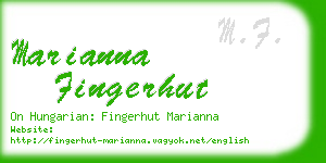 marianna fingerhut business card